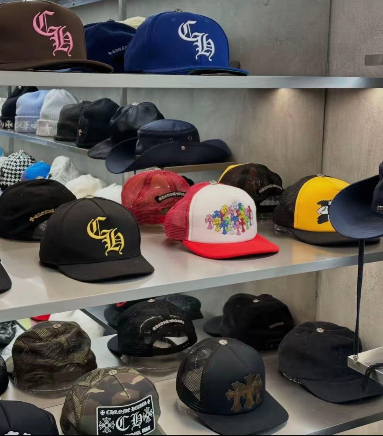 authentic chrome heart hats